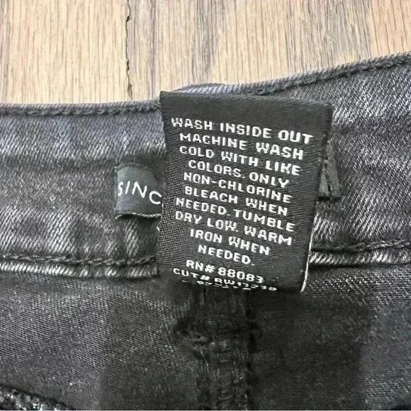 Sincerely Jules Womens Black Denim Cut Off High Waisted Shorts Size 5/27 - Picture 7 of 7